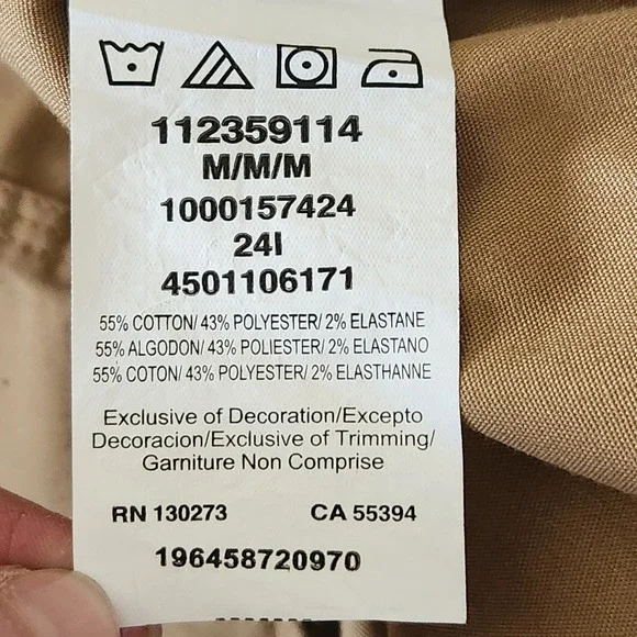 Wrangler Shirt Mens Medium Khaki Long Sleeve Relaxed Fit Woven Button Up Work - Picture 5 of 10